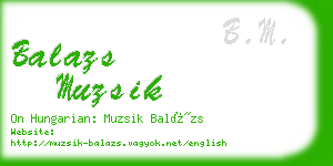 balazs muzsik business card